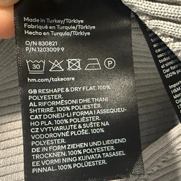 Light Gray Ribbed Sweater Top - Picture 7 of 7